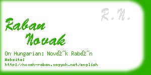 raban novak business card